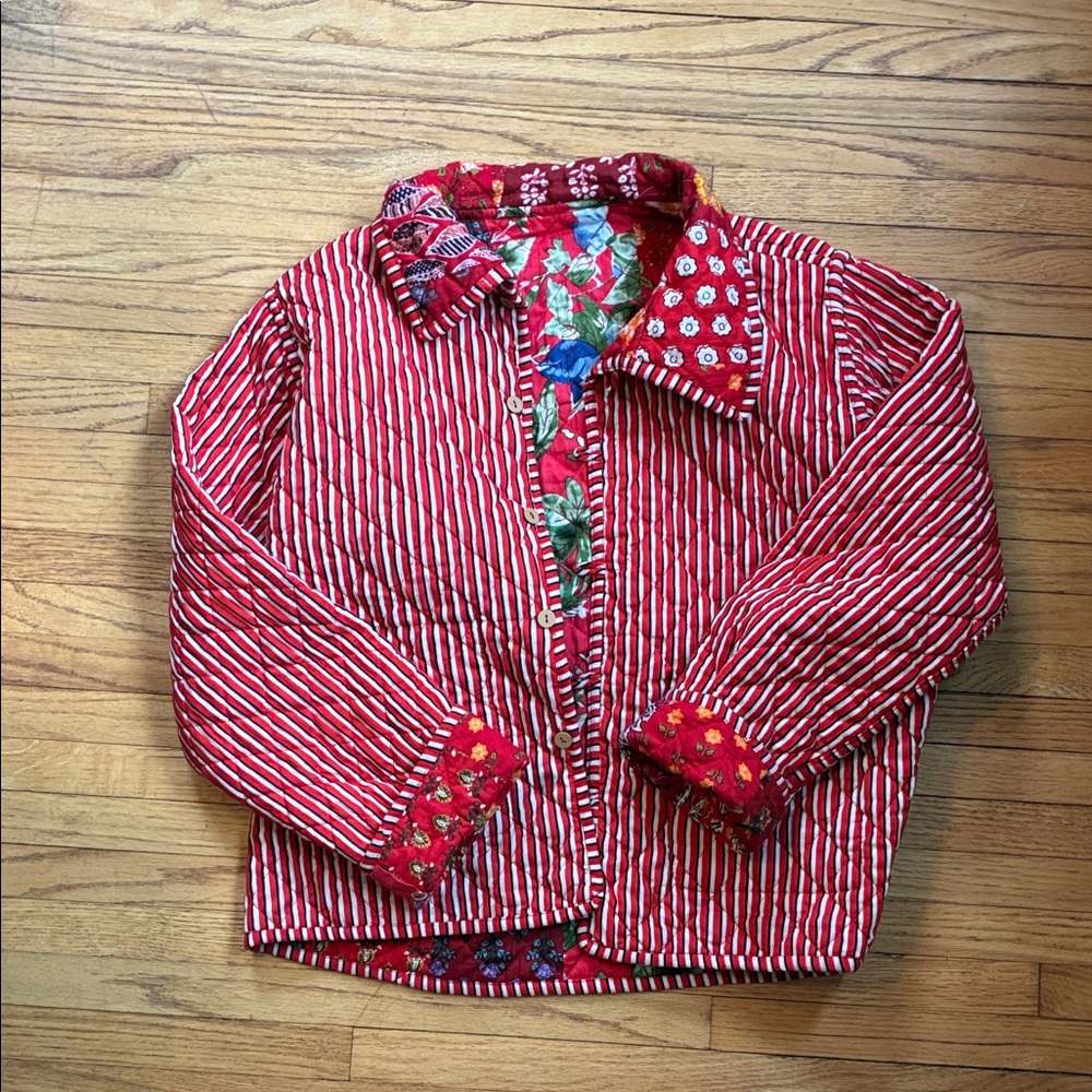 Red Quilted Jacket